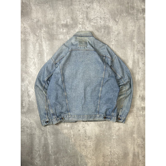 Vintage Levis Light Wash Denim Type 3 Trucker Jacket Size XLT Blue