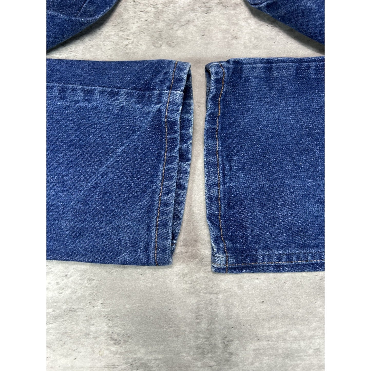 Vintage 80s Wrangler Jeans Dark Wash Straight Fit Denim Pants Size 33 Blue