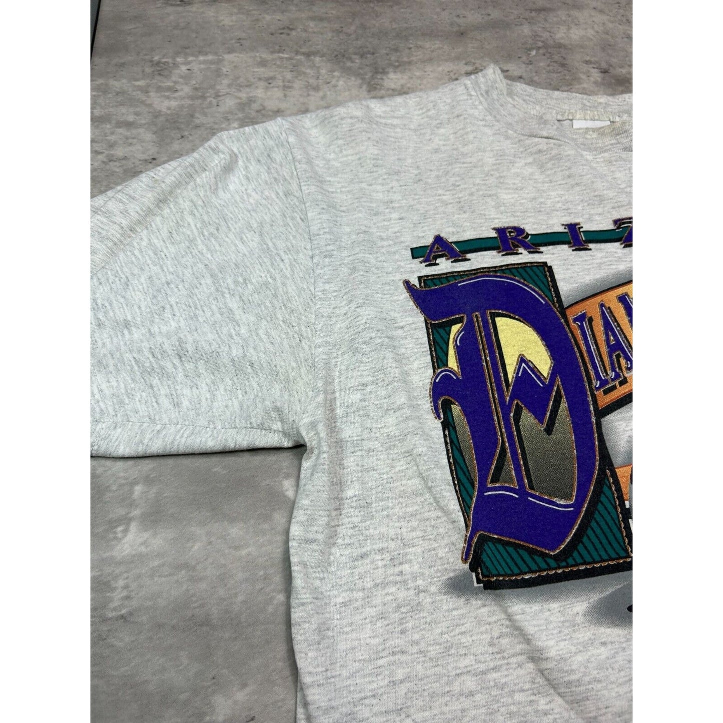 Vintage 1995 Arizona Diamondbacks MLB Script Spell Out Graphic T-Shirt Size Large