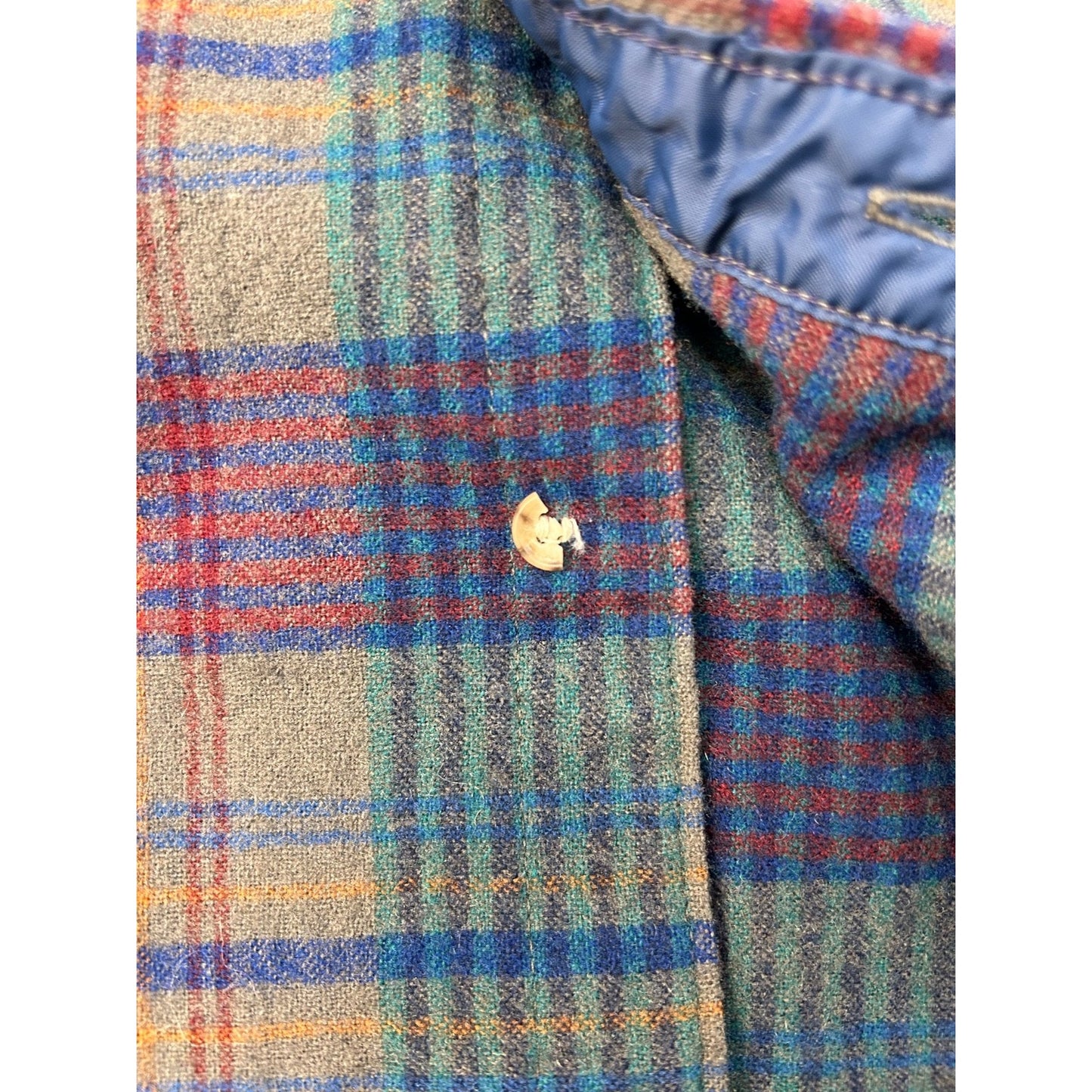 Vintage 90s Pendleton Plaid Print Long Sleeve Button Up Shirt Size Medium