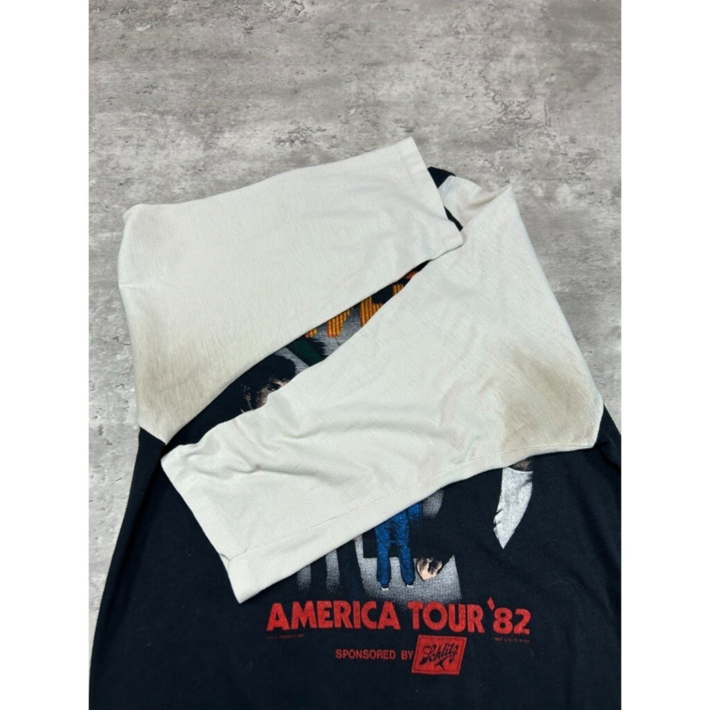 Vintage 1982 The Who American Tour Rock Music Raglan Band T-Shirt Size Large