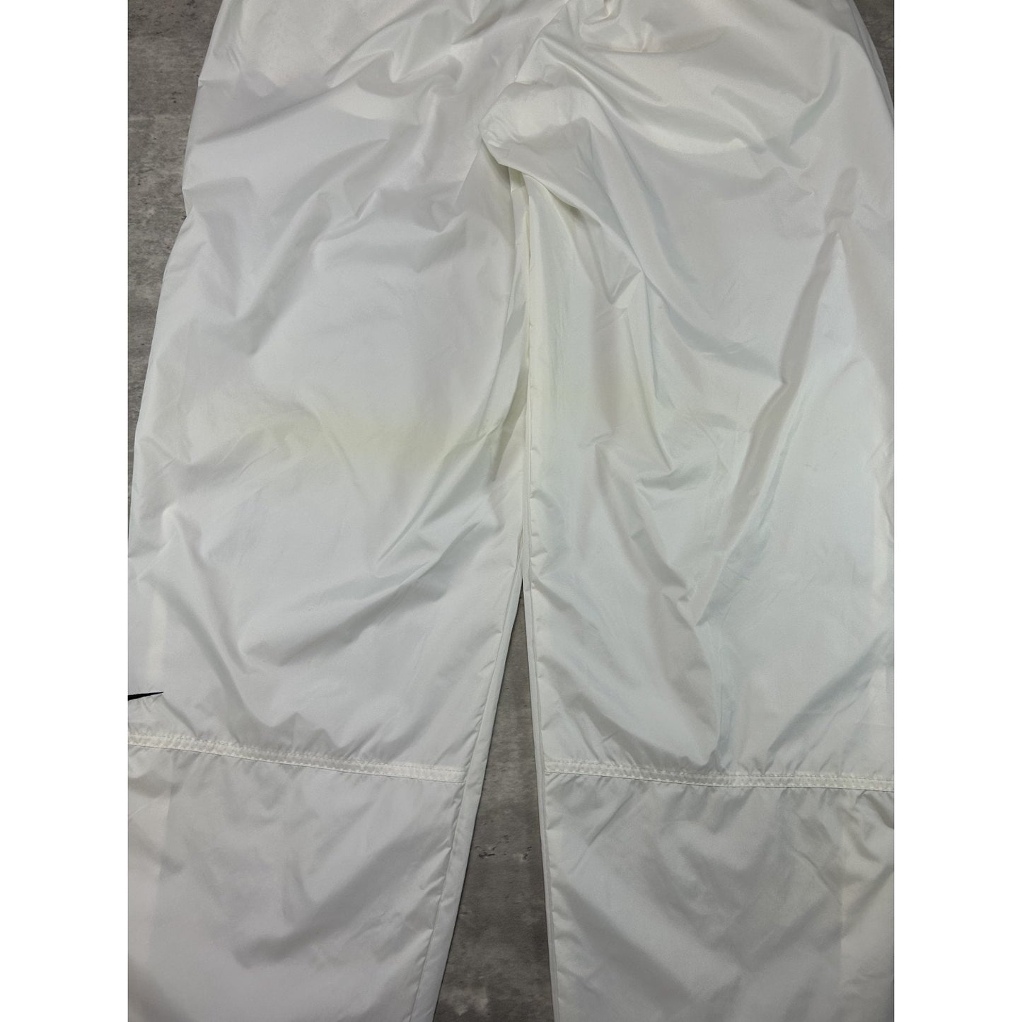 Vintage 90s Nike Embroidered Swoosh Nylon Track Pants Size Large White