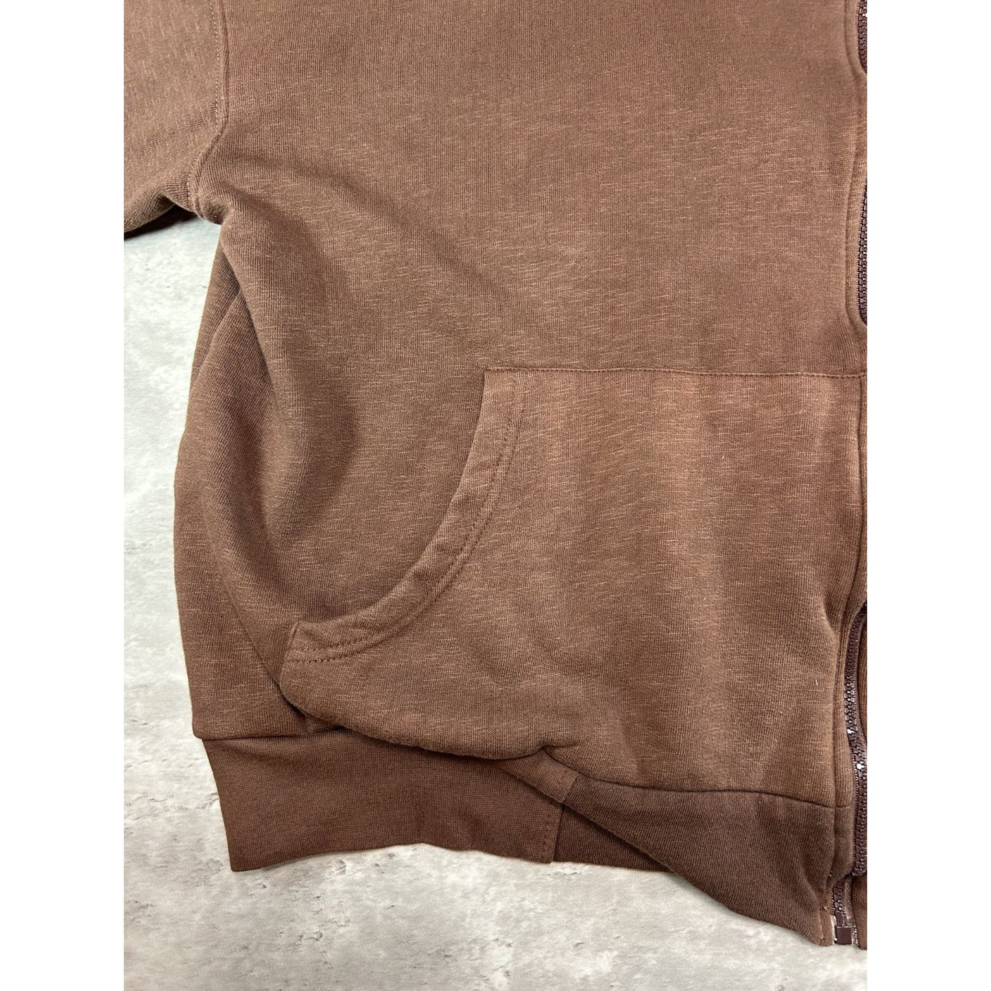 Vintage Tru-Fit Thermal Lined Full Zip Hooded Sweatshirt Size XL Brown