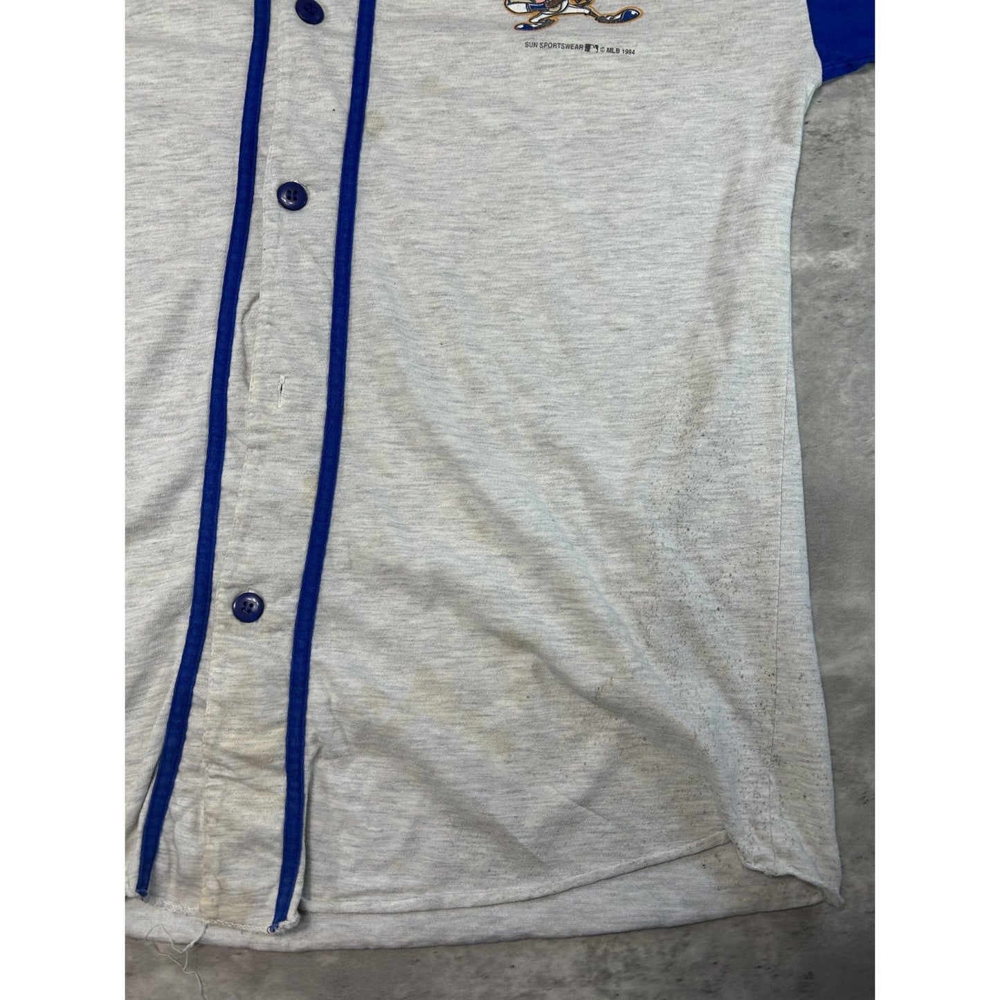 Vintage 1995 Milwaukee Brewers MLB Looney Tunes Taz Jersey Size Large