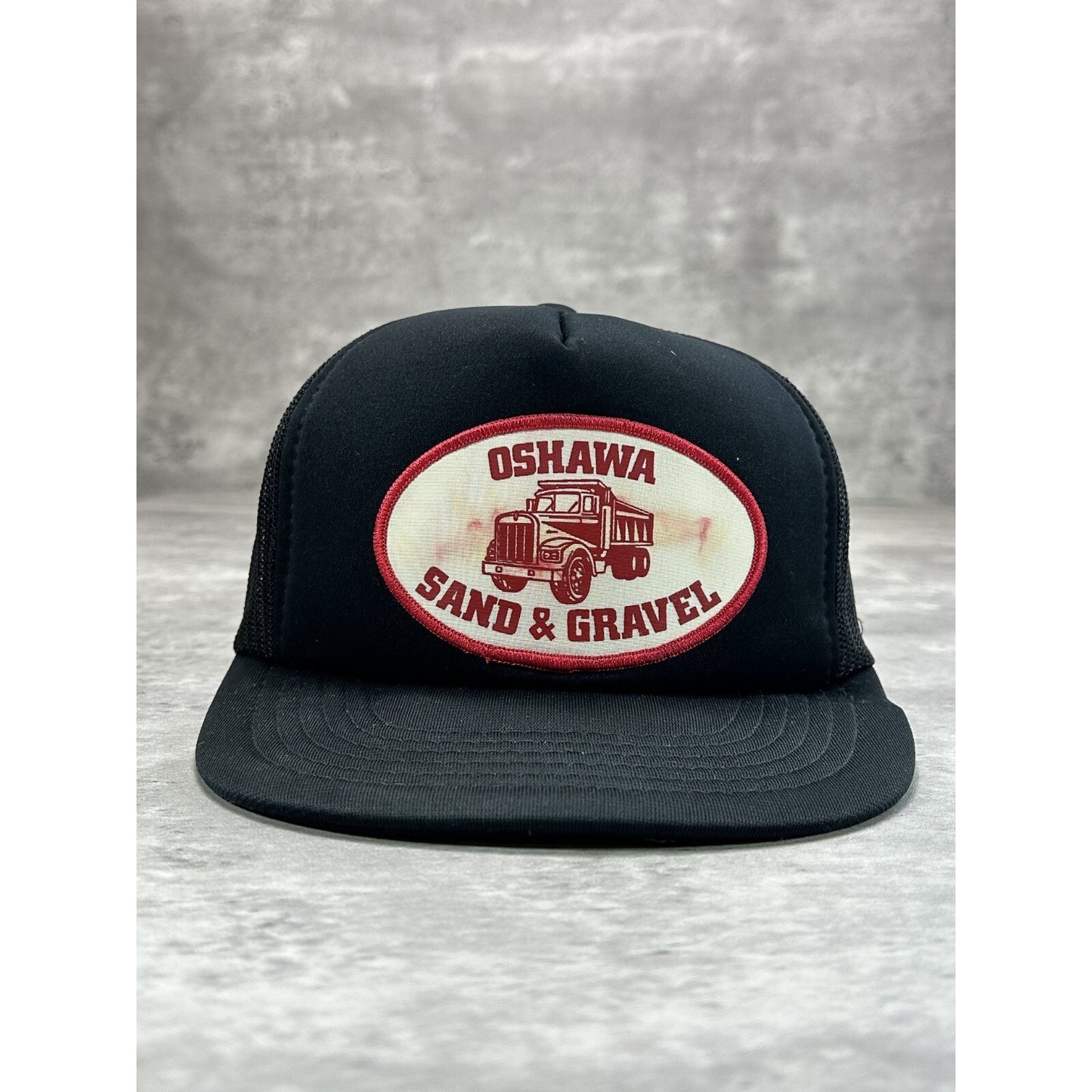 Vintage 80s/90s Oshawa Sand And Gravel Embroidered Trucker Snapback Hat OSFA