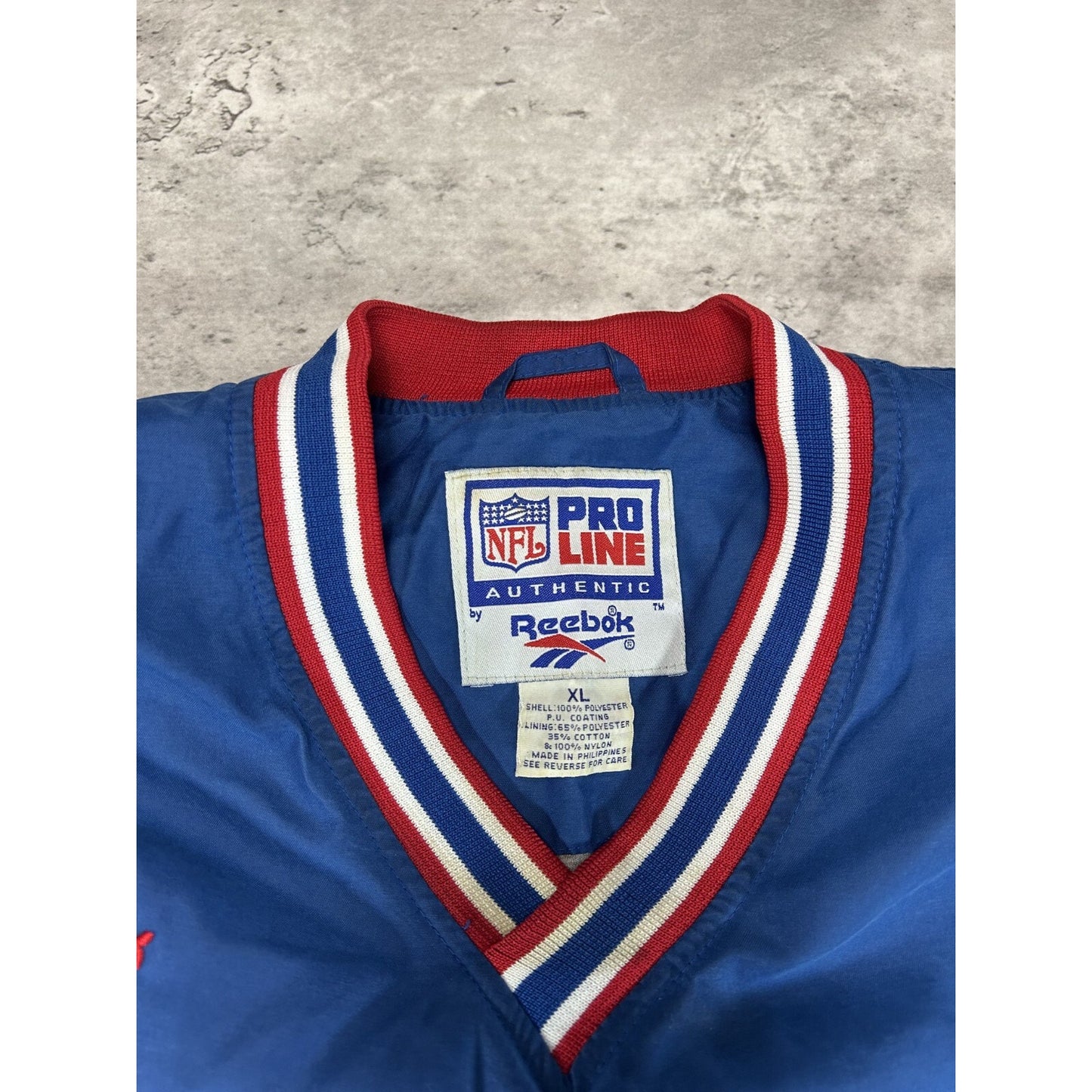 Vintage 2000s New England Patriots NFL Embroidered Reebok Windbreaker Jacket XL