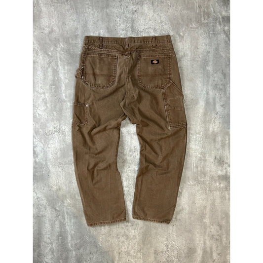 Vintage Dickies Canvas Workwear Carpenter Pants Size 36 Brown