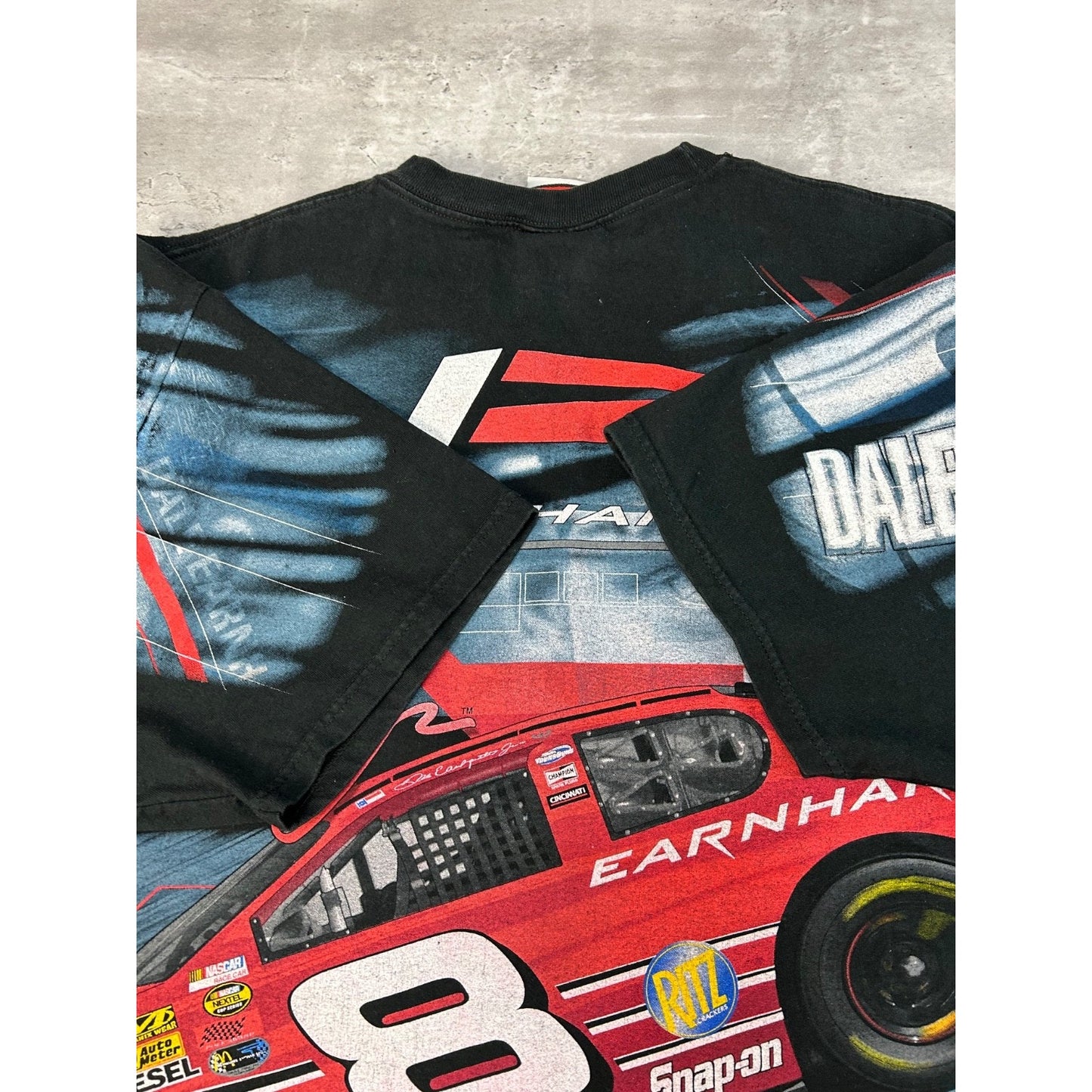 VTG Dale earnhardt Jr #8 Nascar Budweiser Racing All Over Print T-Shirt Size XL