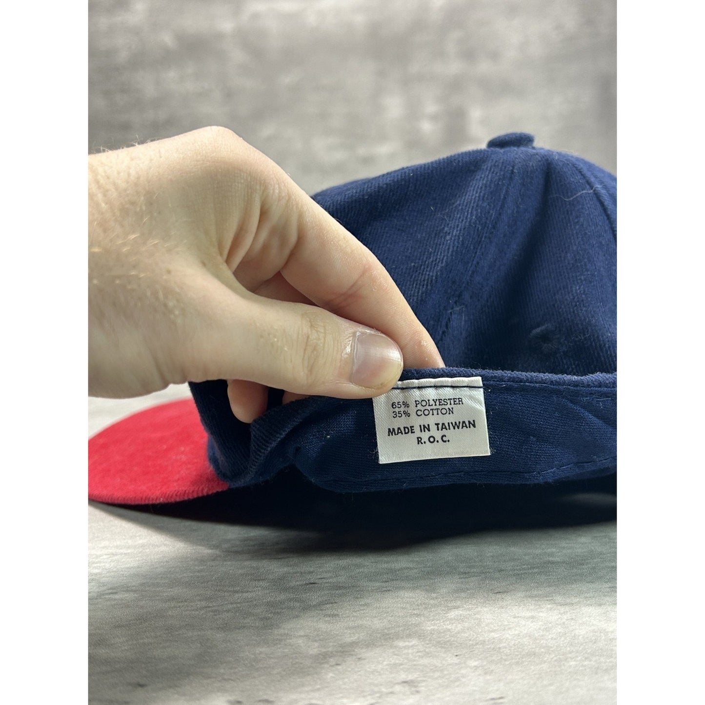 Vintage 90s Fila Embroidered Logo Two Tone Strapback Hat OSFA