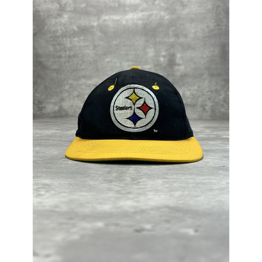 Vintage 90s Pittsburgh Steelers NFL Embroidered Logo Football Snapback Hat YOUTH