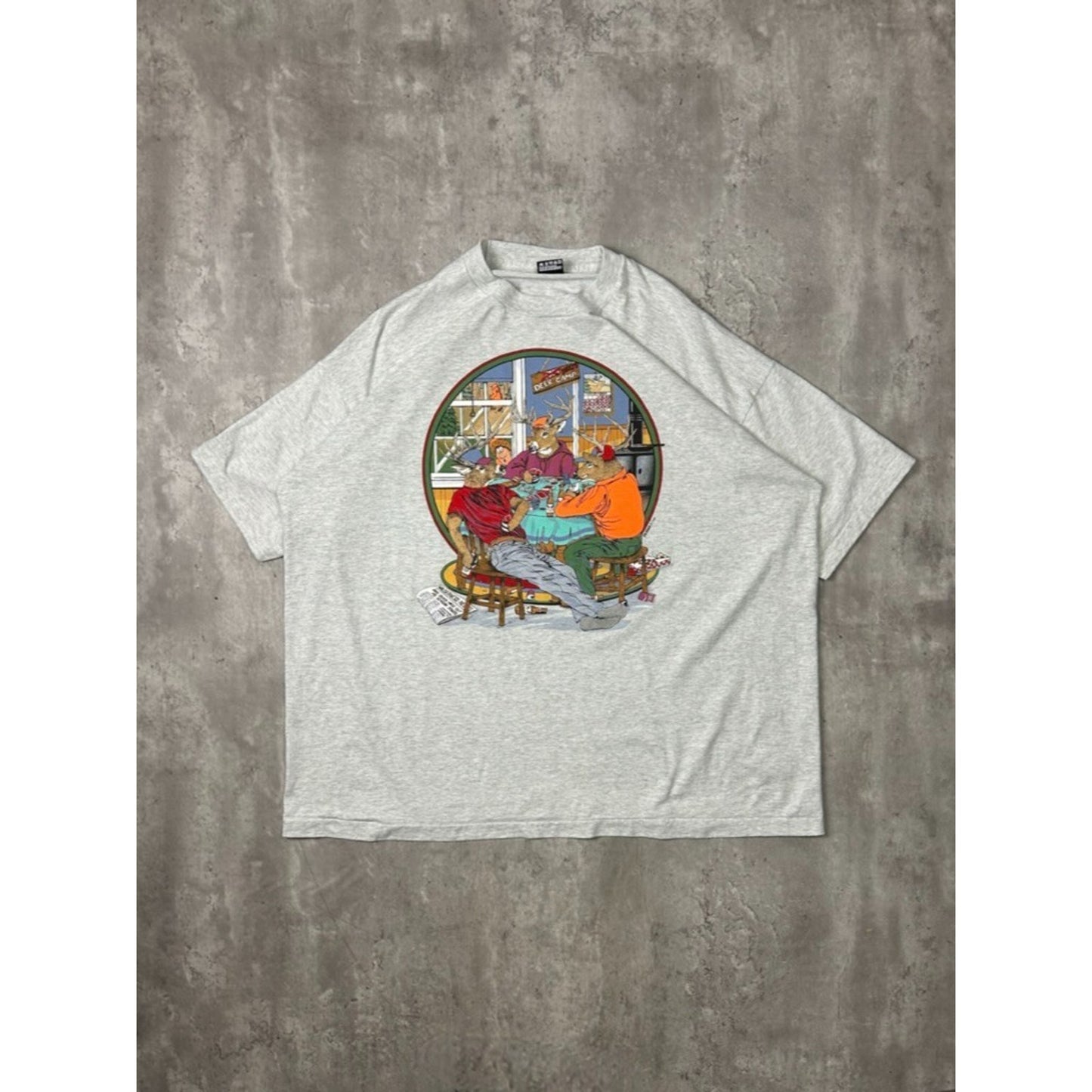Vintage 90s Deer Hunters Cartoon Comedy Graphic T-Shirt Size 3XL