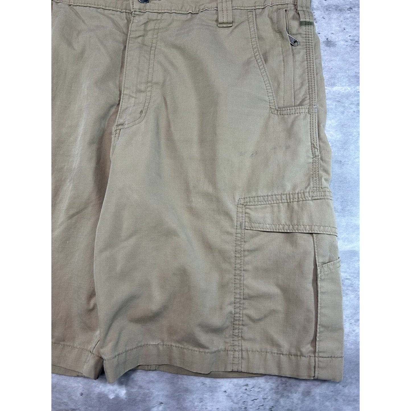Carhartt Force Extremes Relaxed Fit Canvas Workwear Cargo Shorts Size 38 Beige