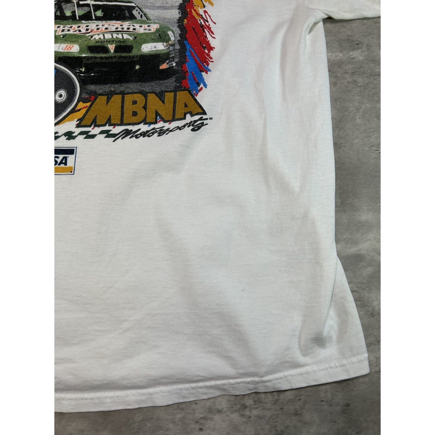 Vintage 2000 MBNA Nascar Pure Adrenaline Graphic T-Shirt Size XL White