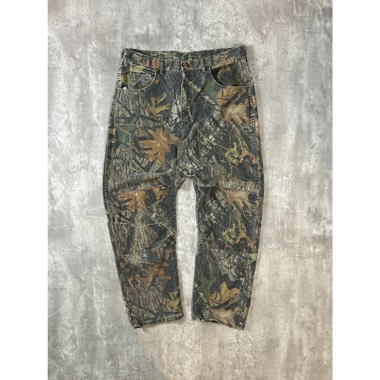 Vintage Wrangler Tree Camo Double Knee Hunting Pants Size 36