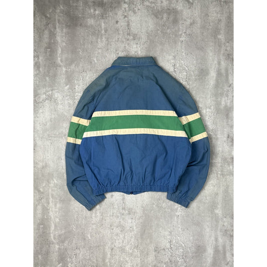 Vintage 80s/90s Full Zip Striped Lightweight Jacket Size Large