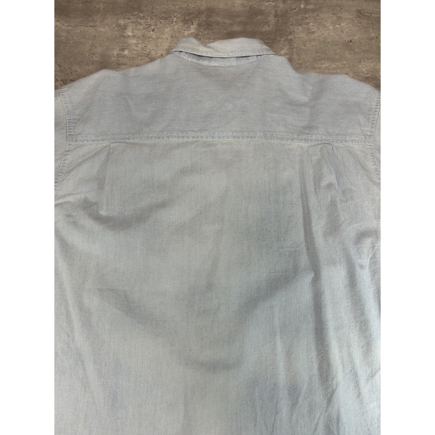 Vintage 90s Winnie The Pooh Embroidered Cartoon Denim Button Up Shirt Size Large