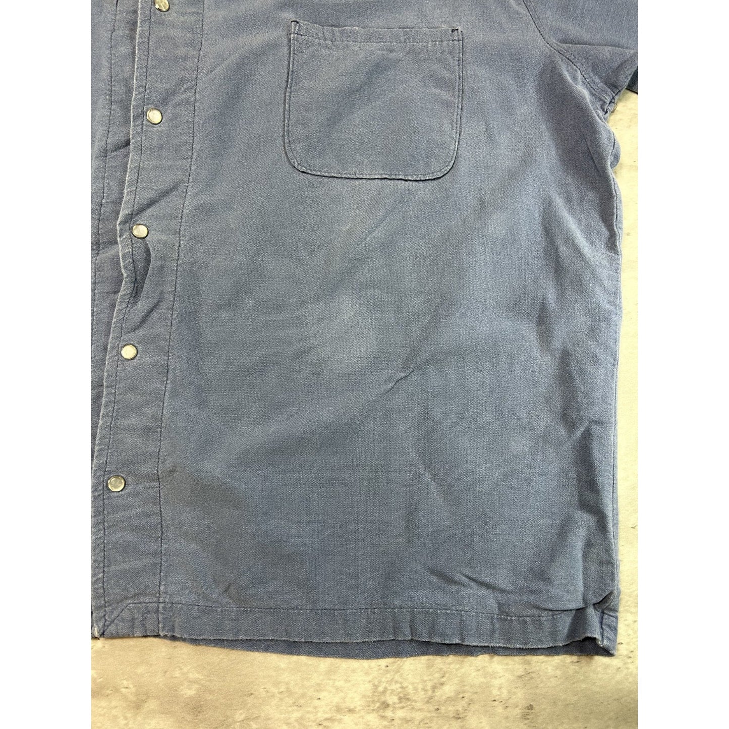Vintage 90s Pearl Snap Long Sleeve Button Up Shirt Size 2XL Blue