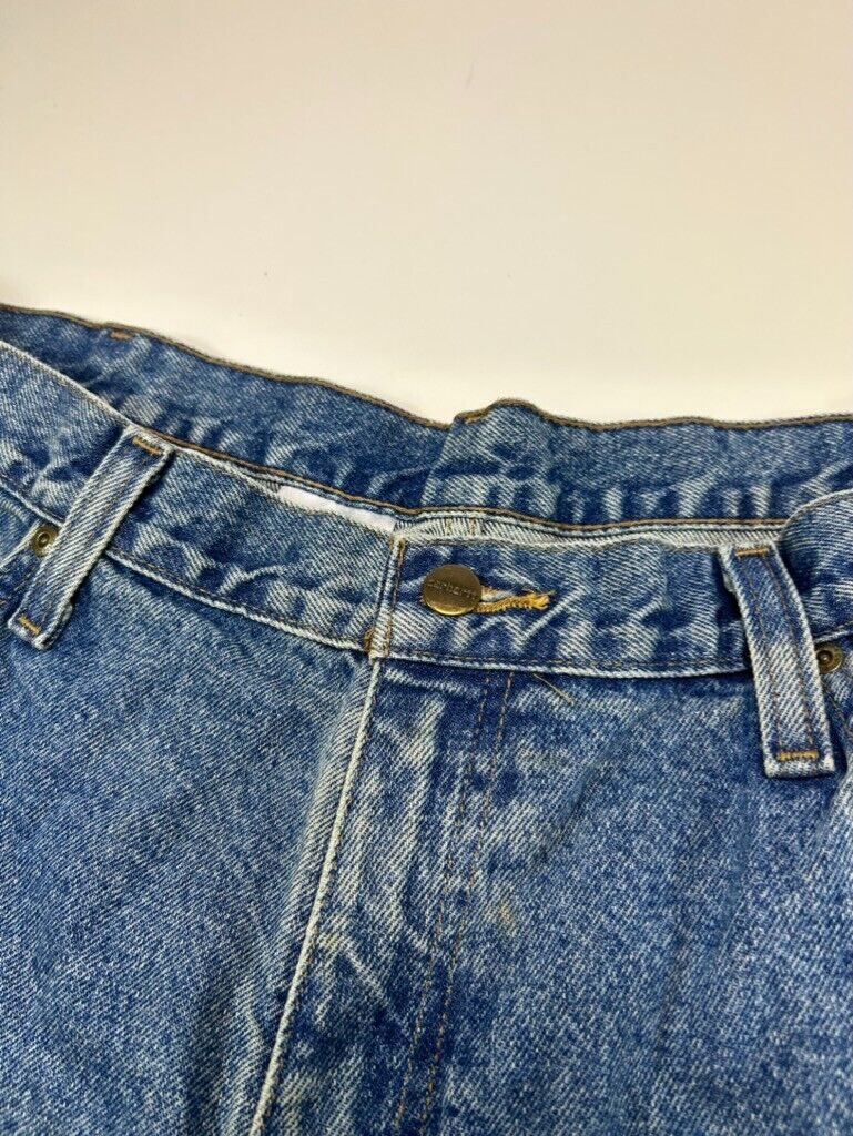 Vintage Carhartt Relaxed Fit Dark Wash Denim Work Wear Pants Size 40W Blue