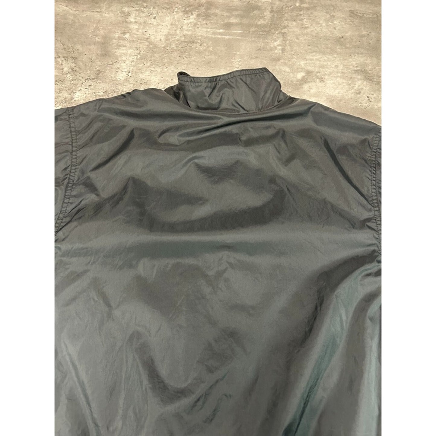 Vintage 90s Adidas Embroidered Logo Nylon Windbreaker Jacket Size Medium Black
