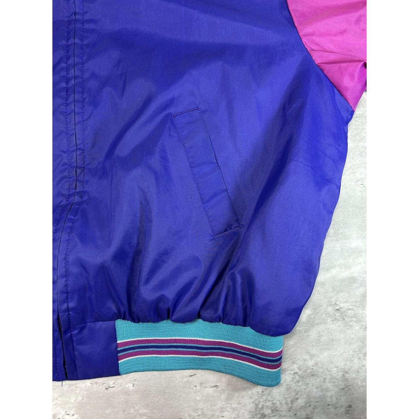 Vintage 1980s McDonalds Embroidered Logo Nylon Bomber Jacket Size XL