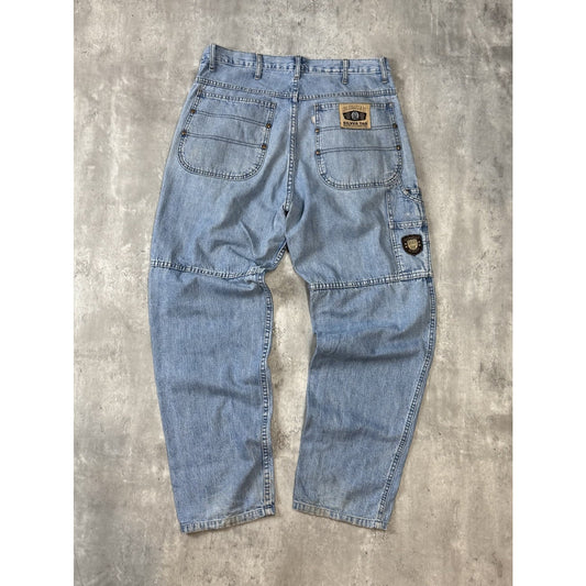 VTG 90s Levis Silver Tab Light Wash Denim Workwear Style Carpenter Pants Size 36