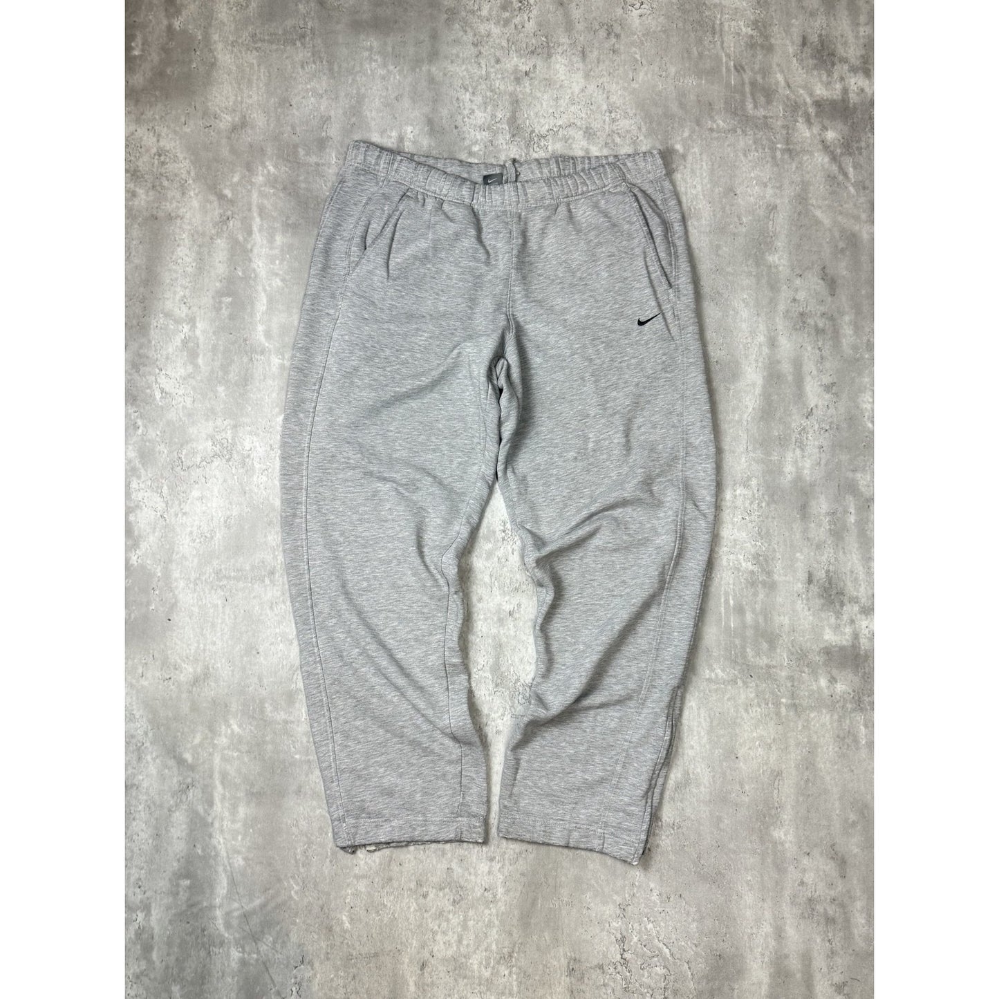 Vintage 2000s Nike Embroidered Swoosh Sweat Pants Size Large Gray