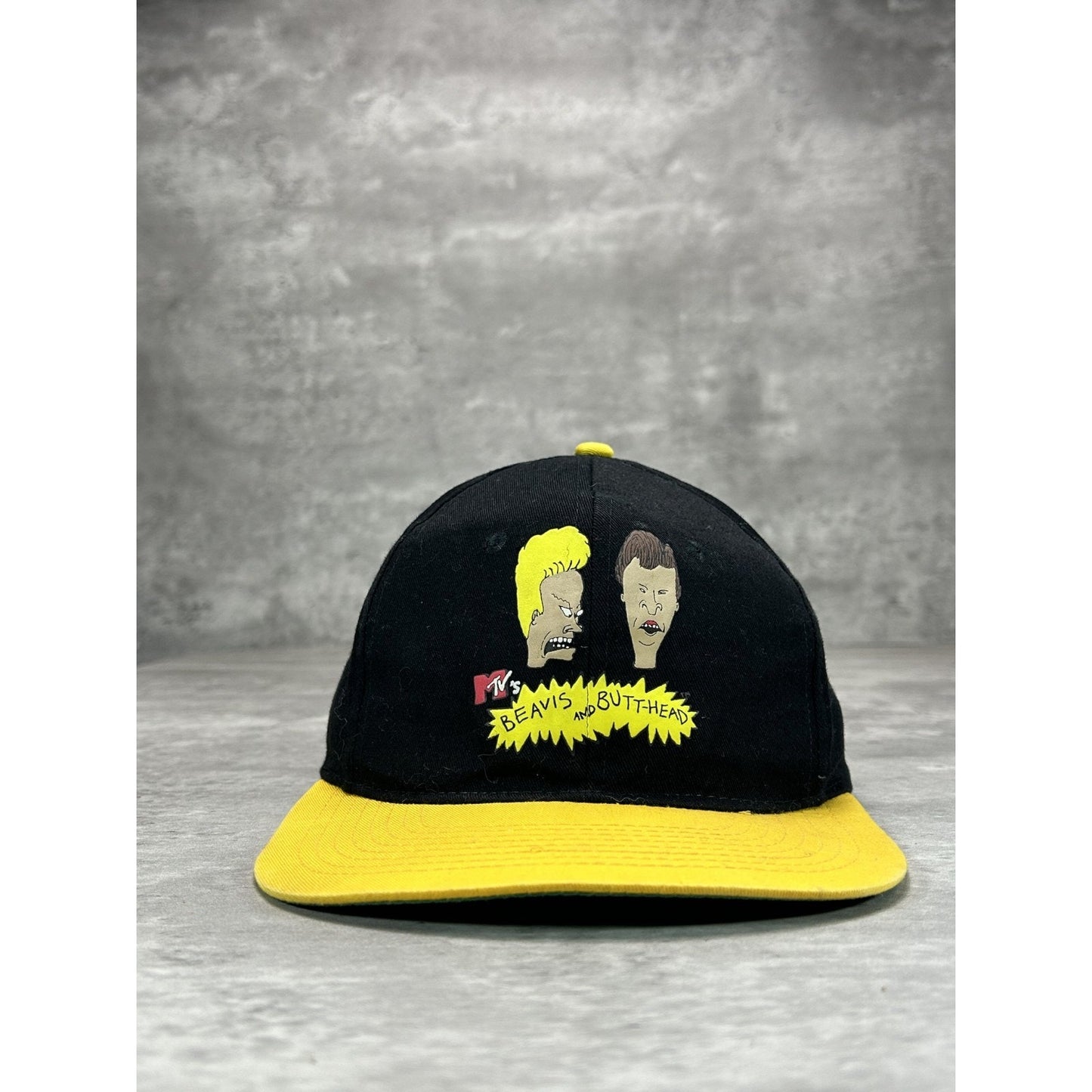 Vintage 90s MTV Beavis & Butthead TV Show Promo Graphic Snapback Hat OSFA