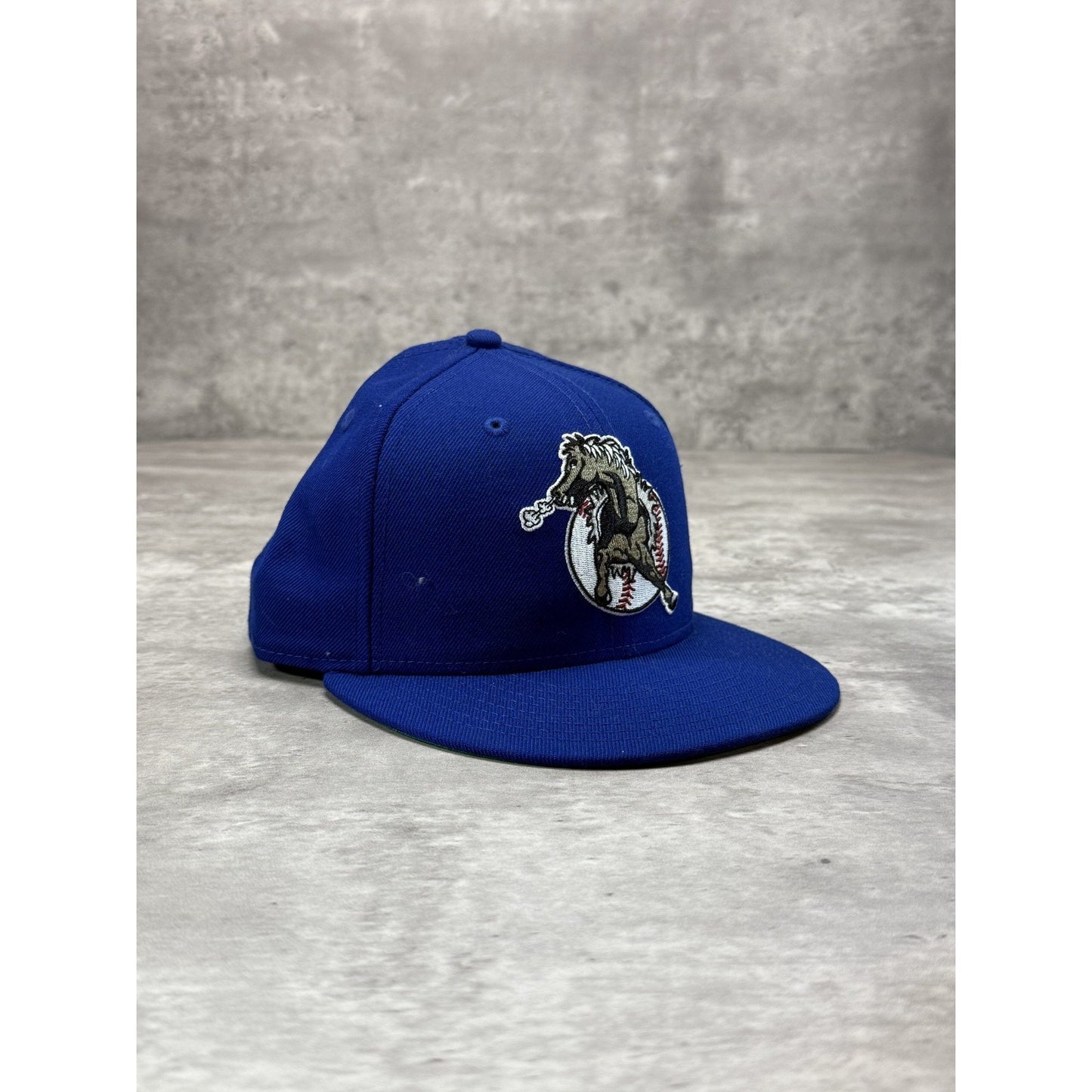 San Bernardino Stampede MiLB Embroidered Logo Baseball Fitted Hat 7 1/2 Blue