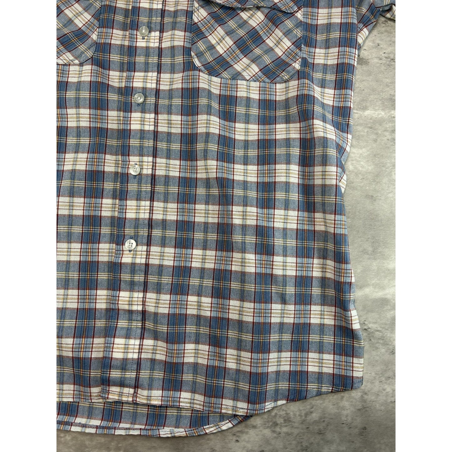 Vintage 80s/90s Big Mac Plaid Print Long Sleeve Button Up Shirt Size Medium