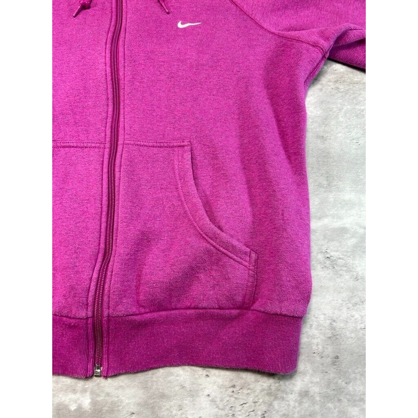 Vintage Womens Nike Embroidered Swoosh Full Zip Hooded Sweatshirt Size Large