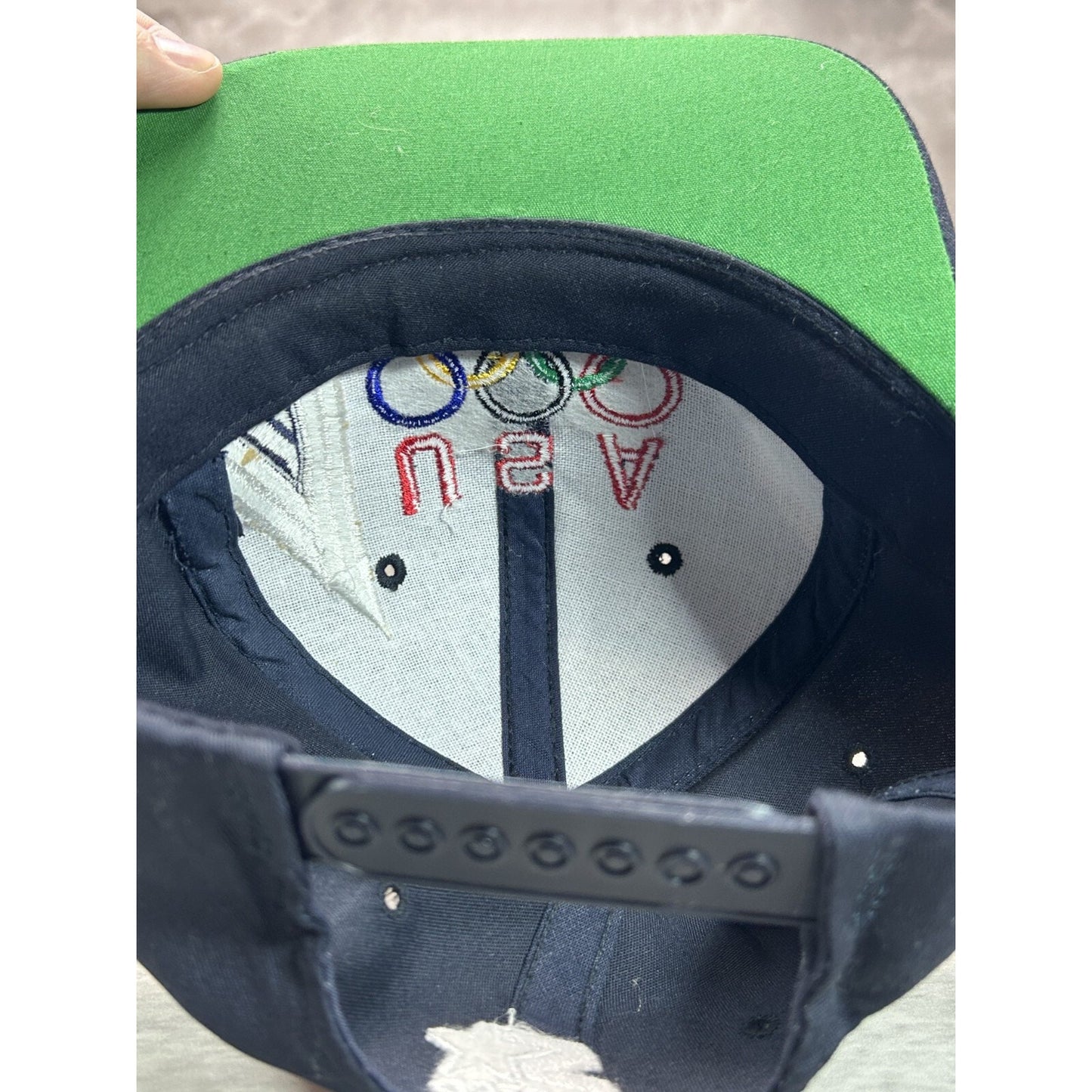 Vintage 90s USA Olympics Embroidered Star Logo Starter Snapback Hat OSFA