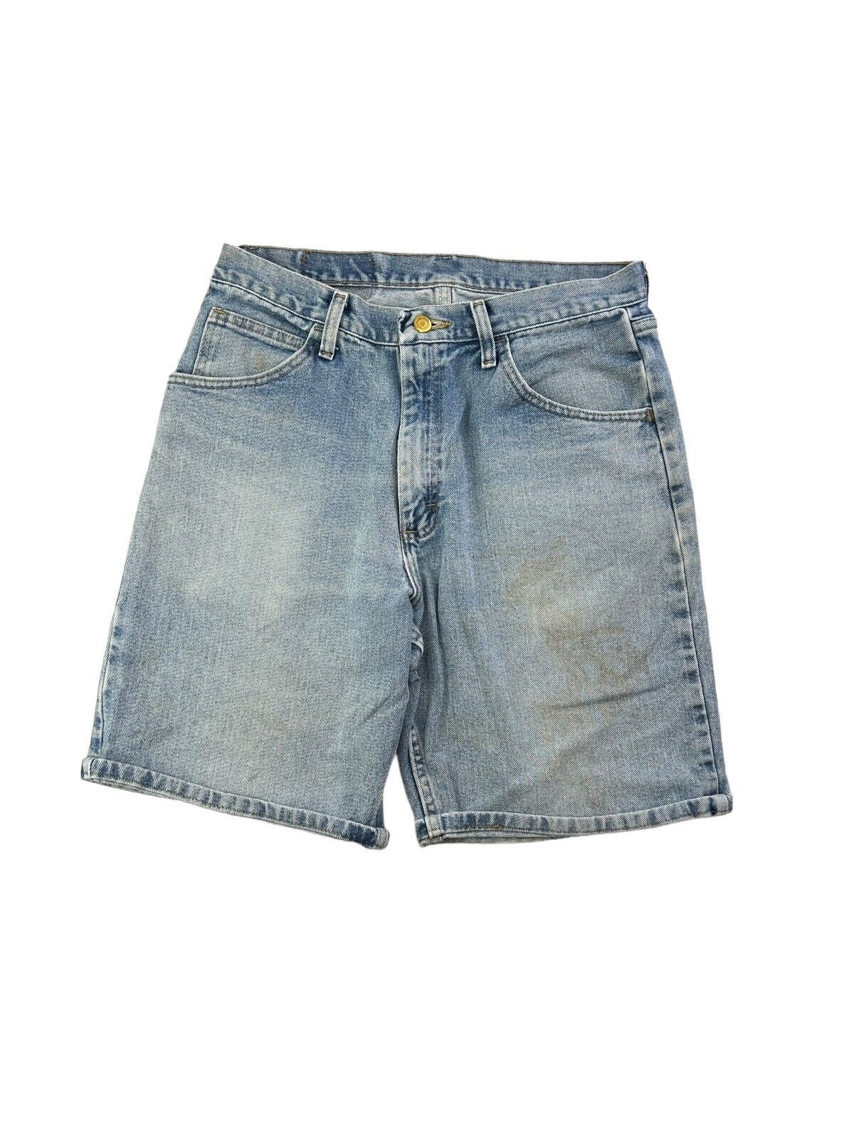 Vintage Wrangler Jeans Relaxed Fit Light Wash Denim Shorts Size 32