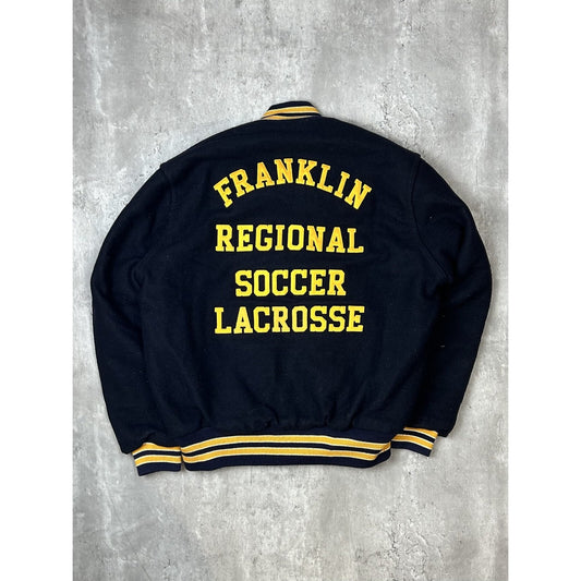 Vintage 90s Franklin Regional Embroidered Collegiate Varsity Jacket Size Medium