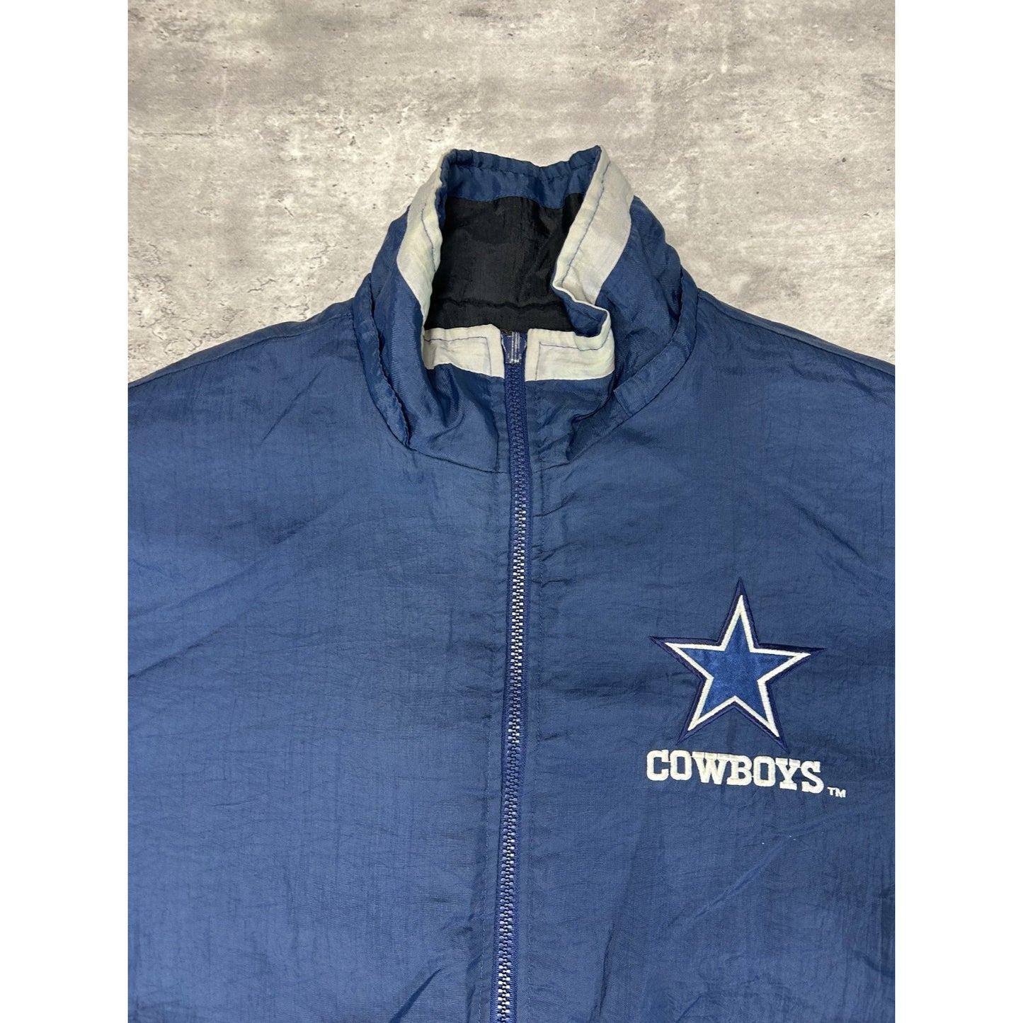 Vintage 90s Dallas Cowboys NFL Pro Player Reversible Insulated Jacket Size XL