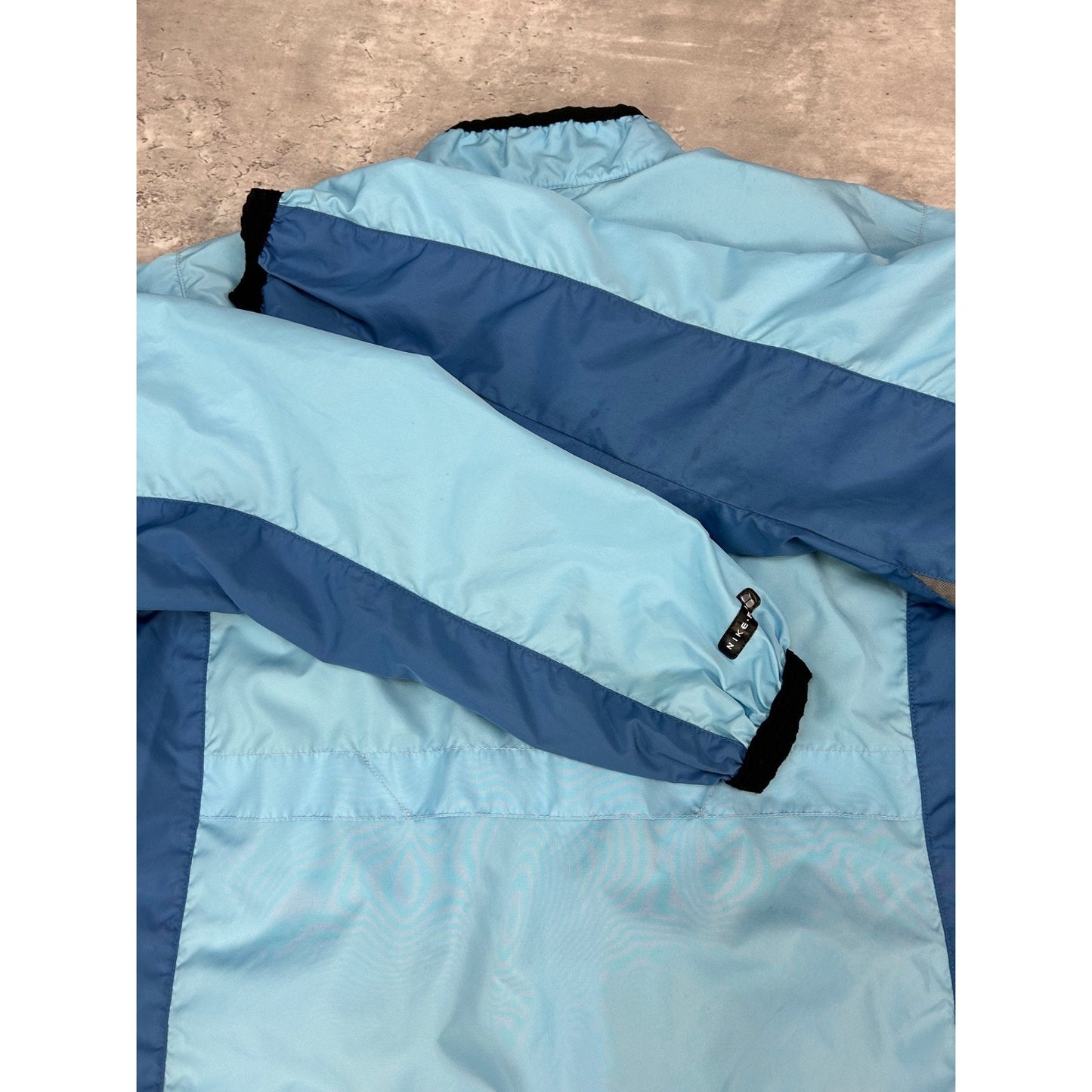 Vintage Nike Embroidered Mini Swoosh Two Tone Windbreaker Jacket Size Medium