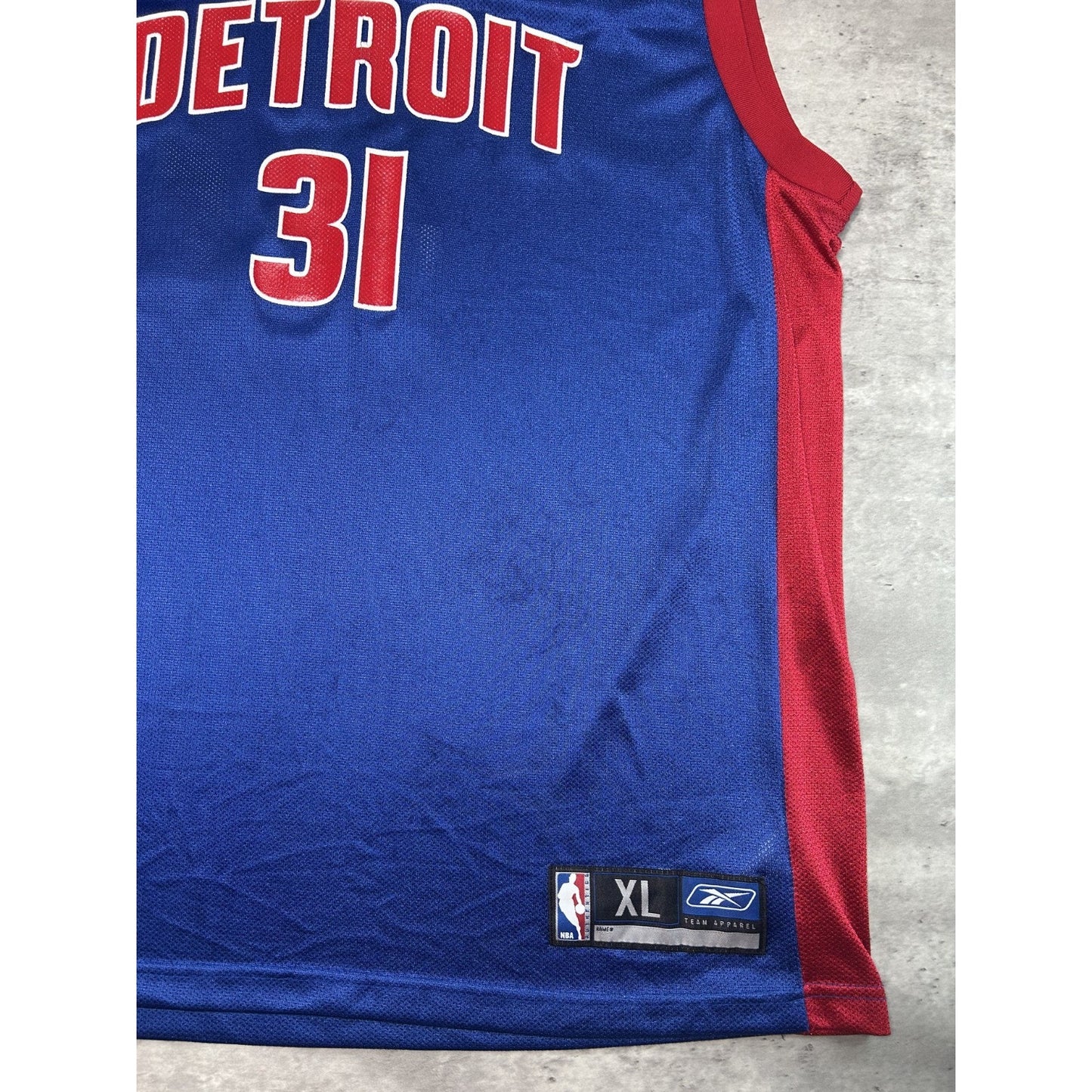 Vintage Darko Milicic #31 Detroit Pistons NBA Reebok Basketball Jersey Size XL