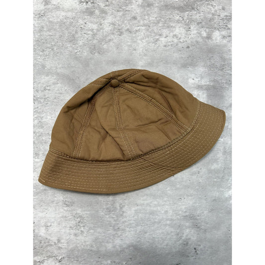 Vintage 80s/90s Canvas Insulated Bucket Hat OSFA Beige