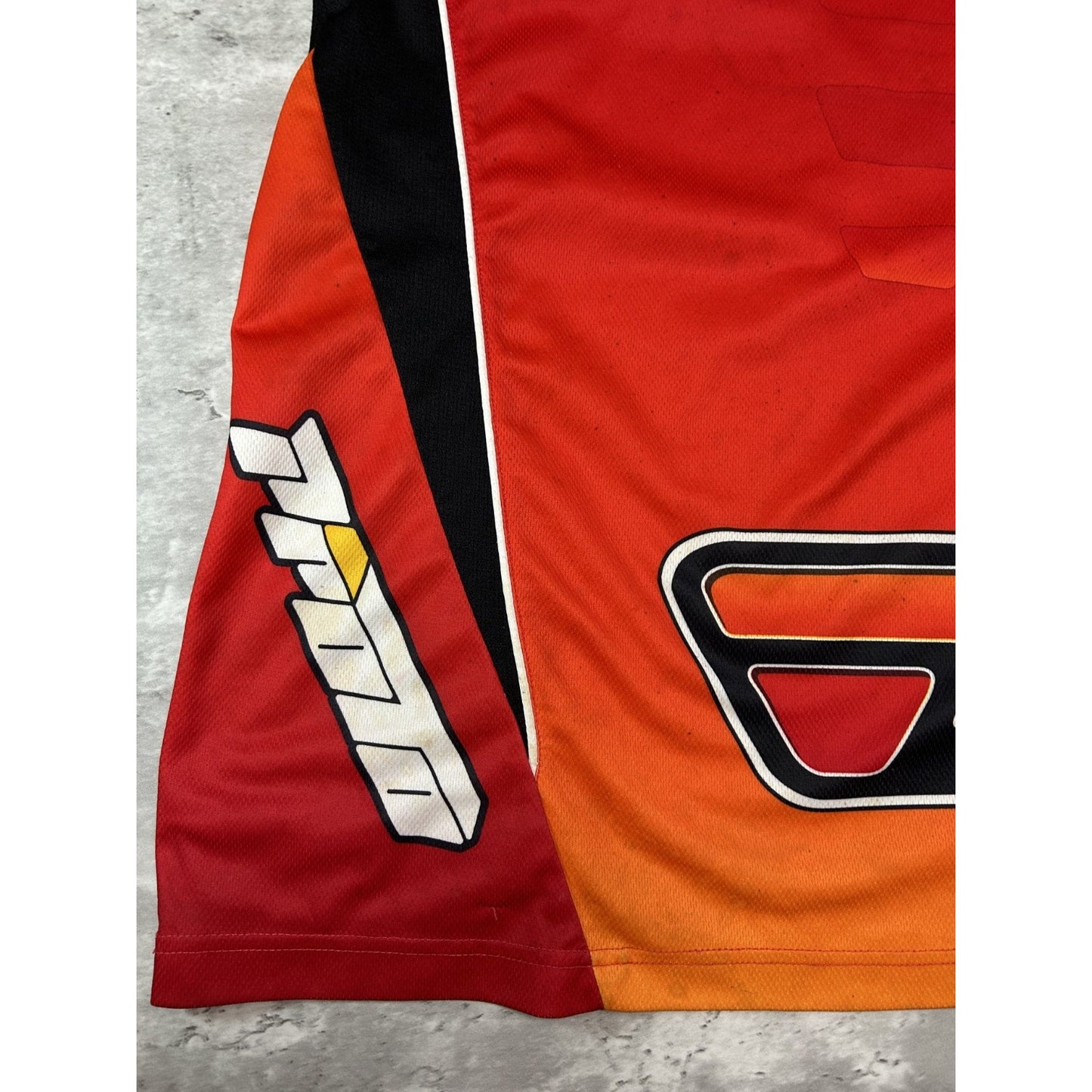 Vintage Proto Gradient Spellout Graphic Long Sleeve Motocross Jersey Size Large