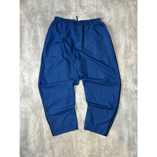 Vintage 90s Adidas Embroidered Logo Nylon Track Pants Size 2XL Blue