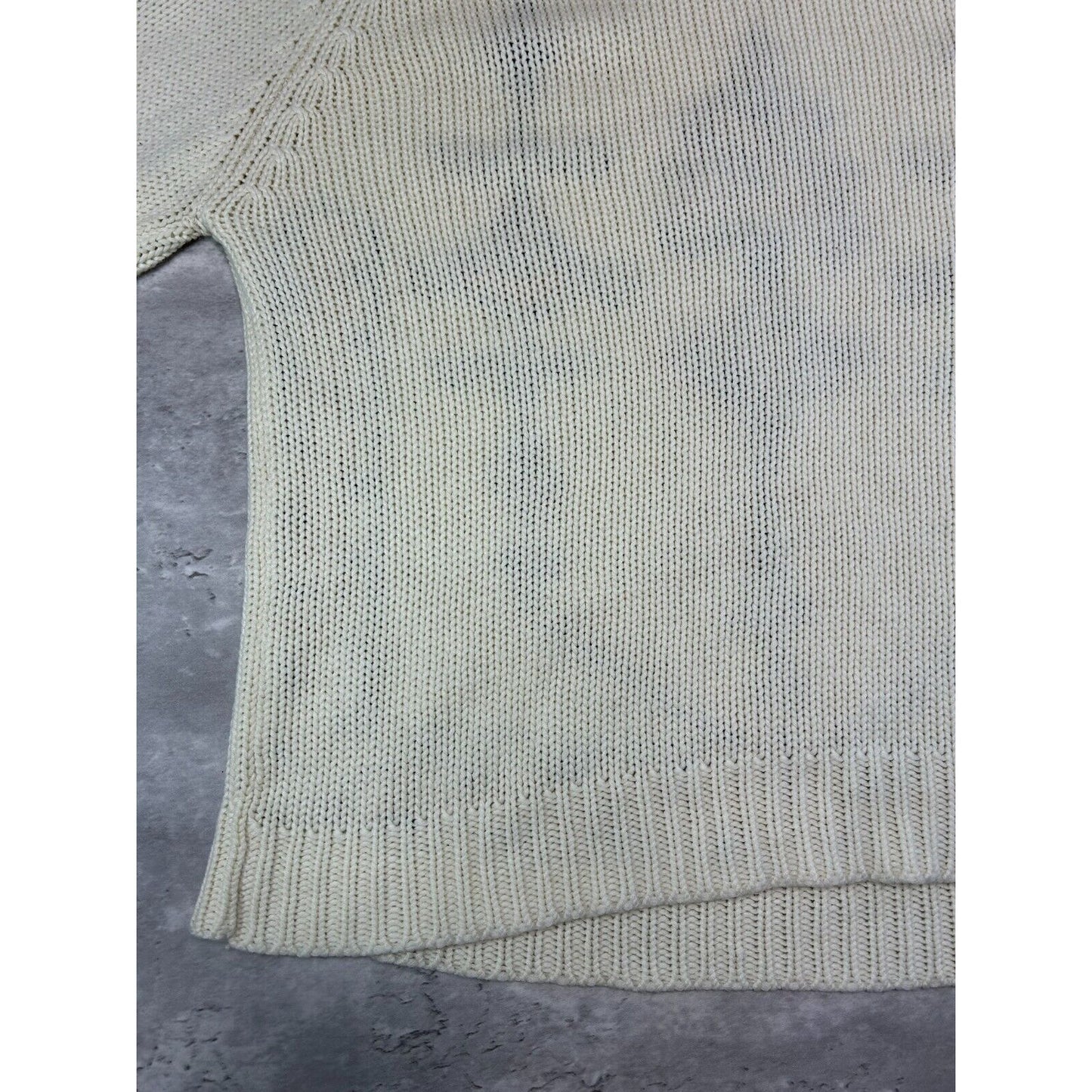 Vintage 1960s Sigallo Abstract Design Pull Over Knit Sweater Size Medium Beige