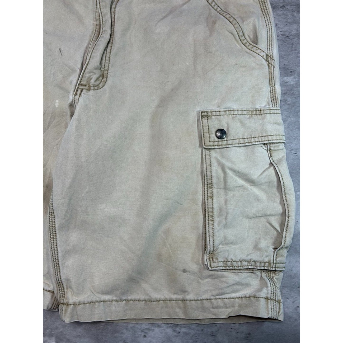 Carhartt Relaxed Fit Canvas Workwear Cargo Shorts Size 38 Beige