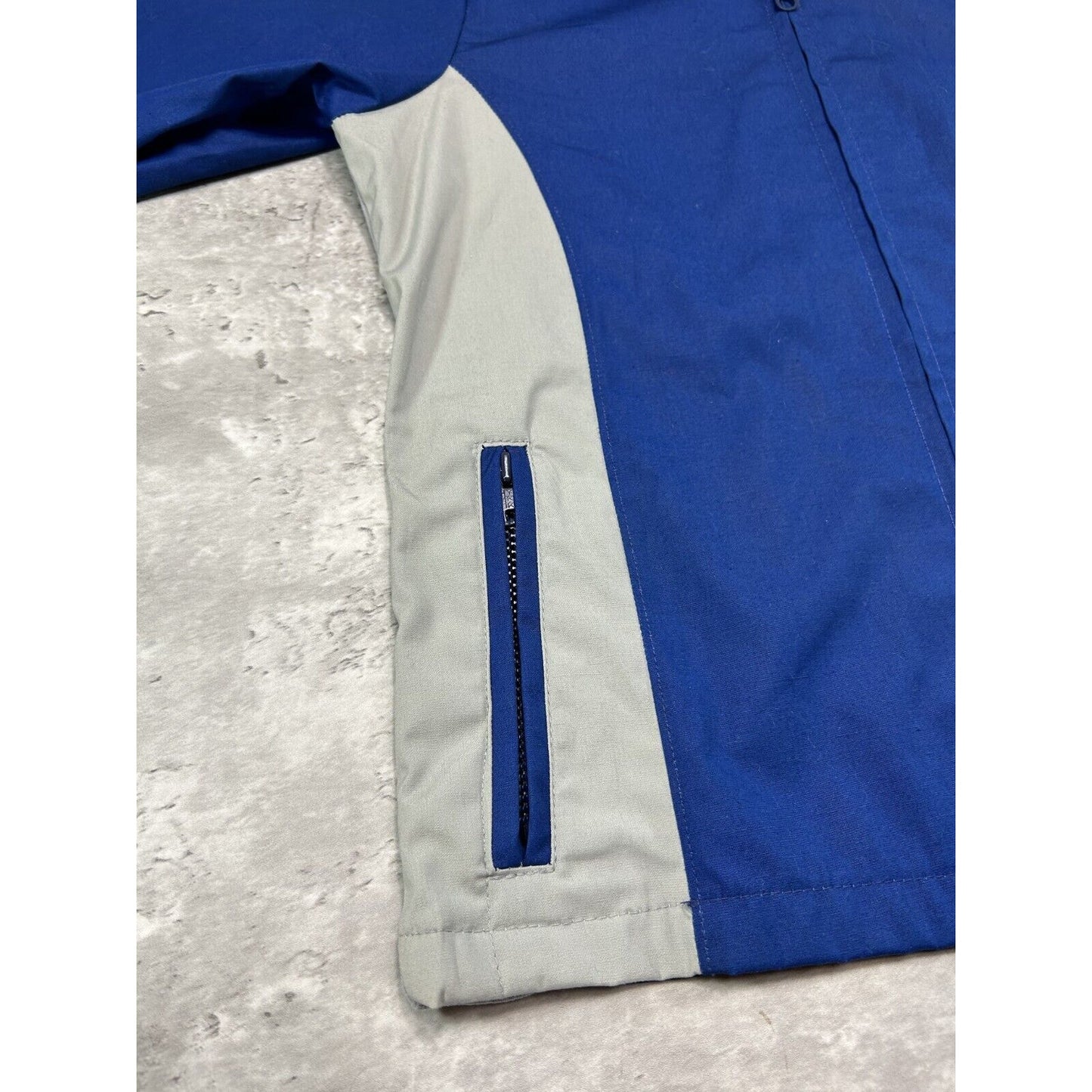 Vintage 1980s Womens Woolrich Full Zip Two Tone Lightweight Jacket Size Medium Blue