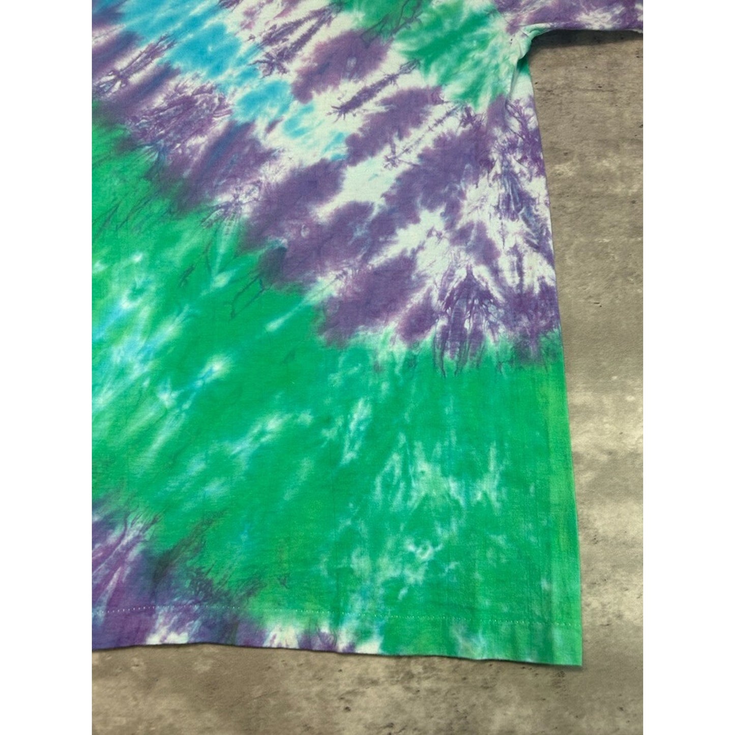 Vintage 1991 Moody Blues Tye Dye Graffiti Spellout Rock Music T-Shirt Size XL