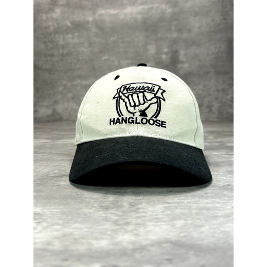 Vintage 90s Hawaii Hang Loose Embroidered Spellout Destination Snapback Hat OSFA