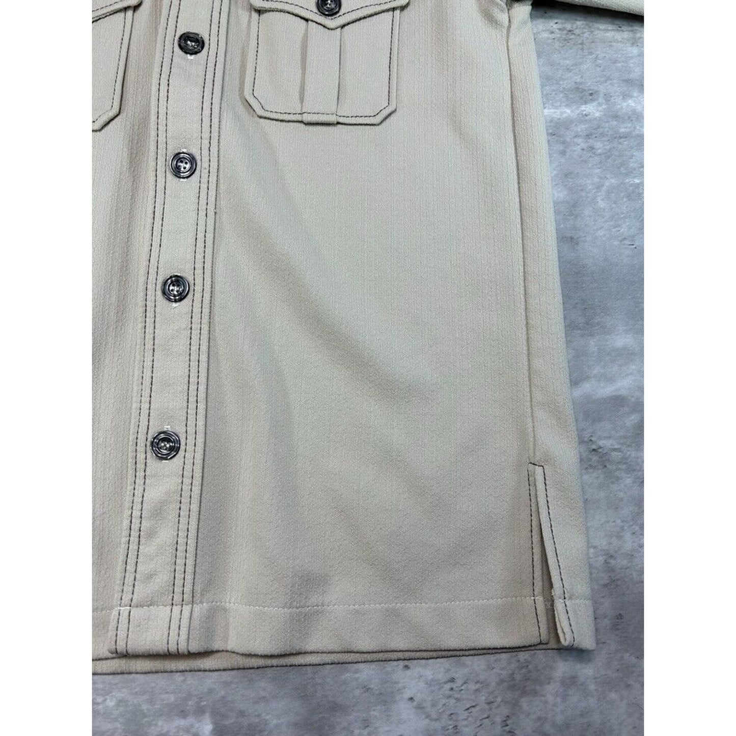 Vintage 1970s Cal Jac Button Up Jacket Contrast Stitch Jacket Size Medium