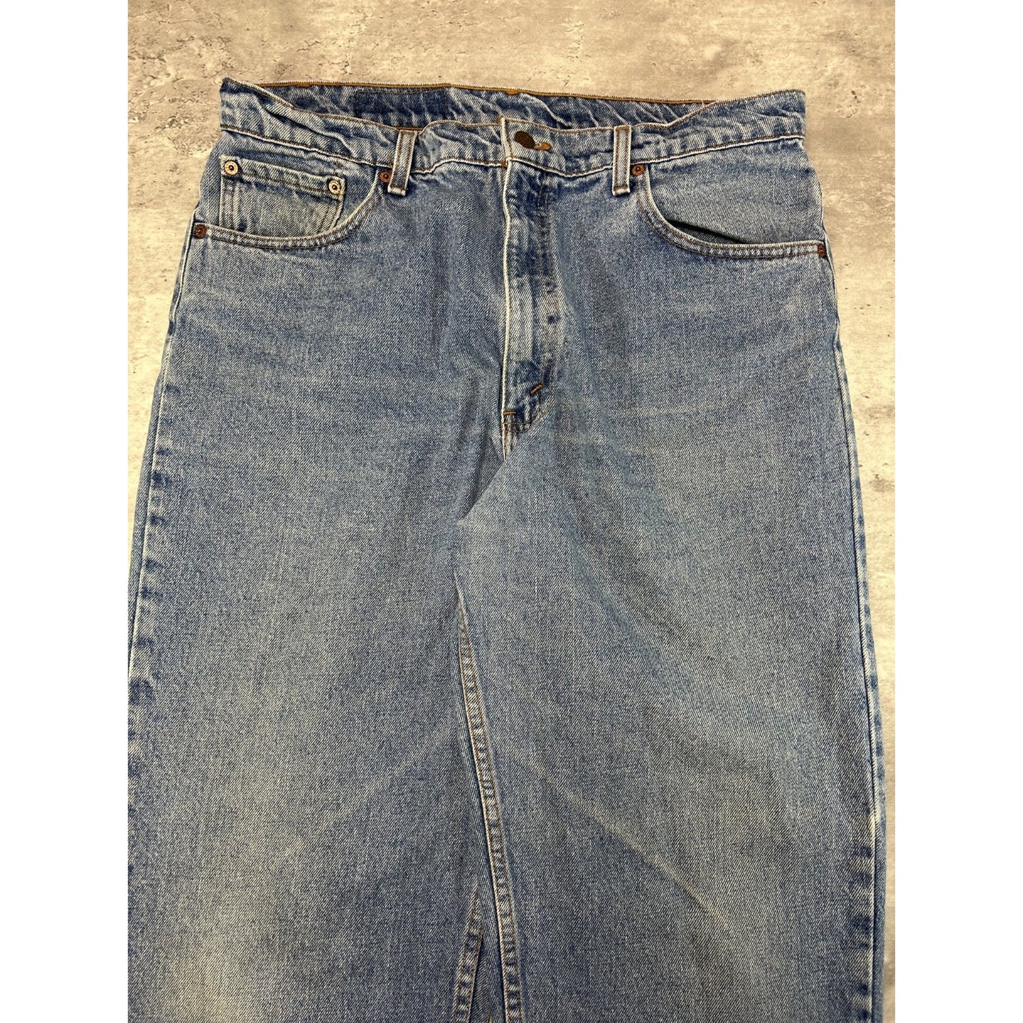Vintage 90s Levis 550 Red Tab Light Wash Denim Pants Size 36 Blue