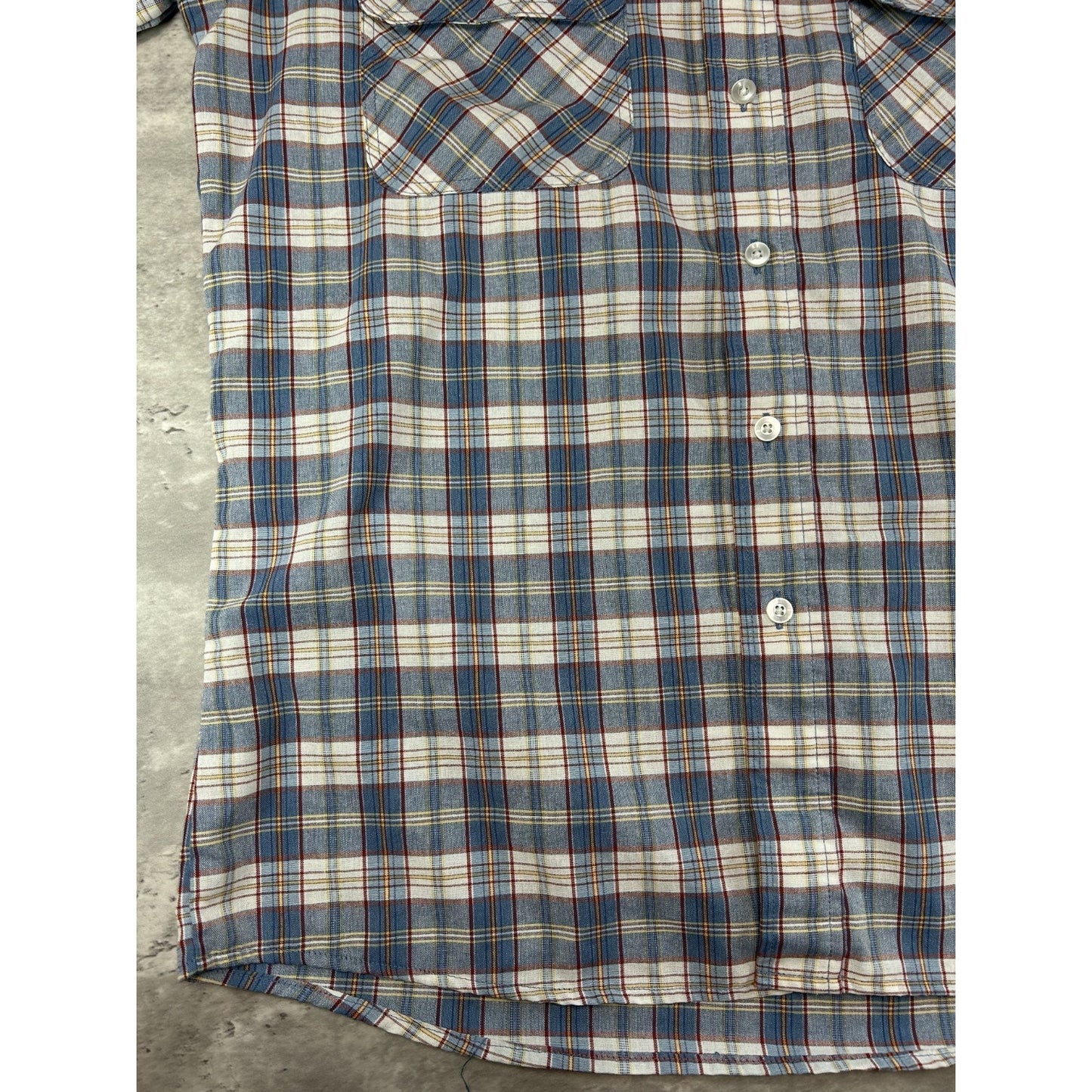 Vintage 80s/90s Big Mac Plaid Print Long Sleeve Button Up Shirt Size Medium