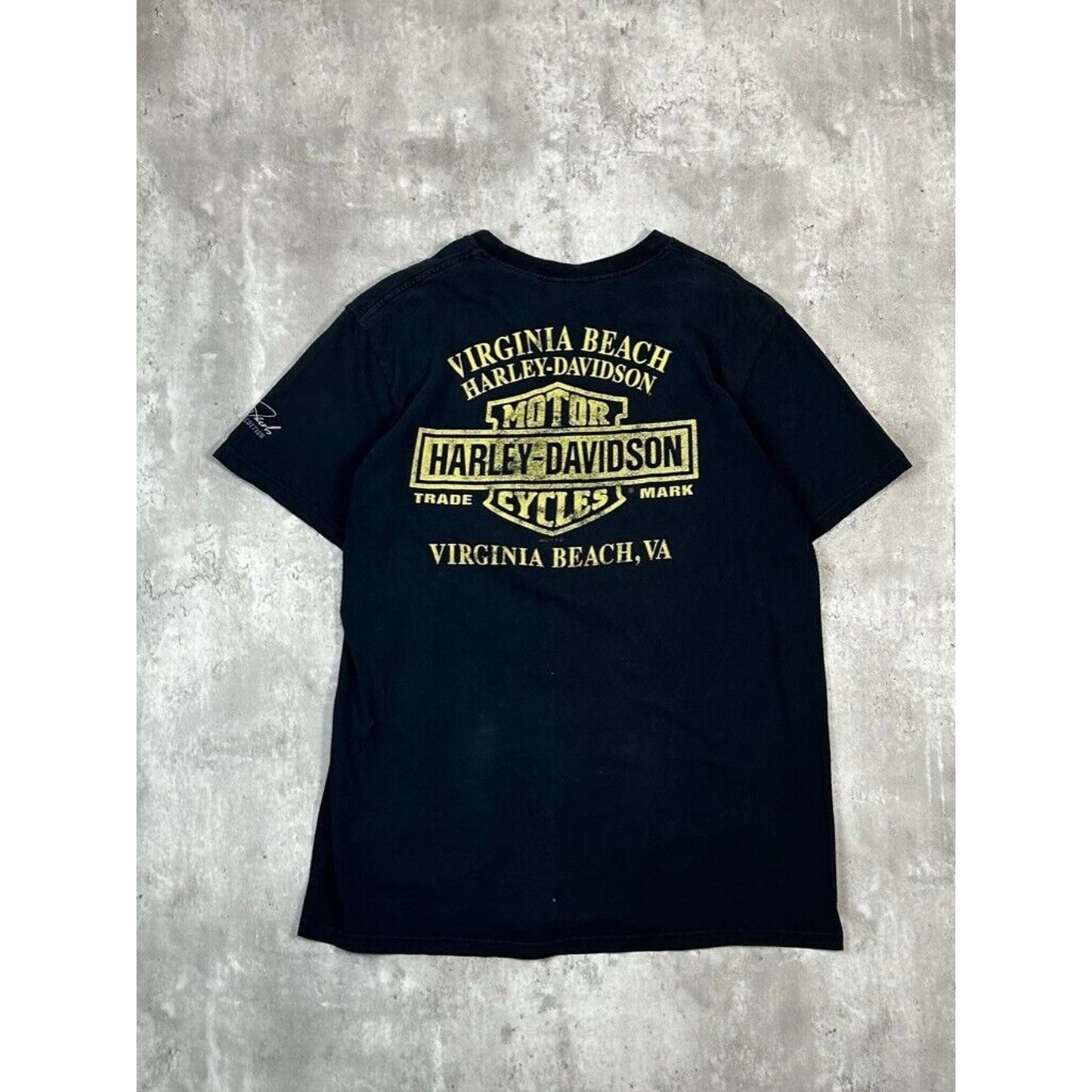 Harley Davidson Motorcycles Scott Jacobs Graphic T-Shirt Size Large Black
