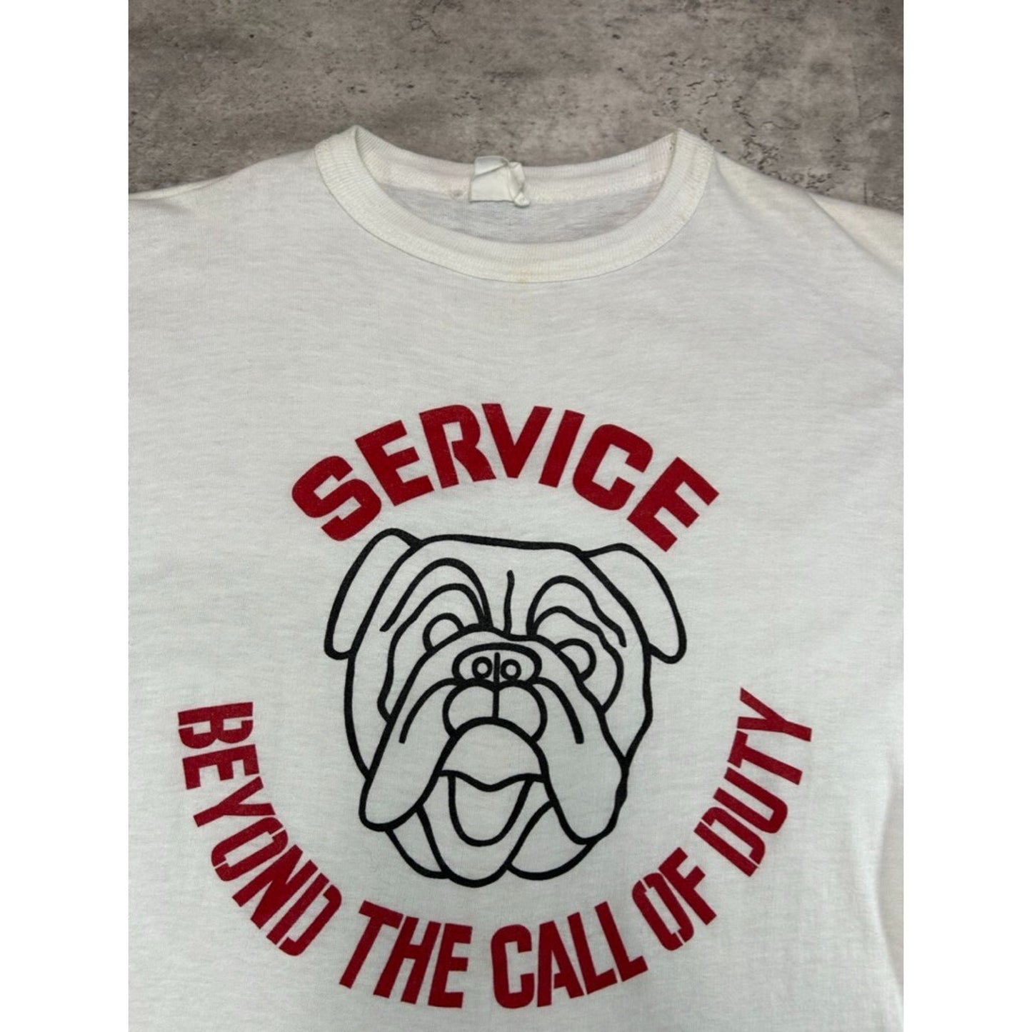 Vintage 1980s US Marines Beyond The Call Of Duty Ringer T-Shirt Size Medium