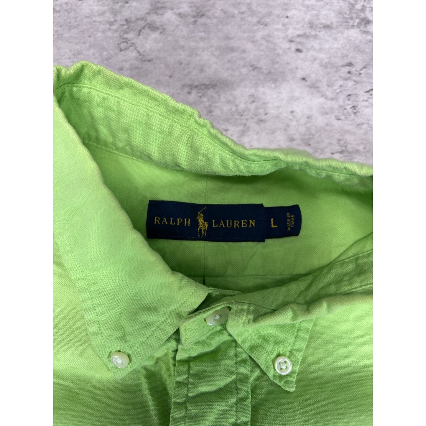 Vintage Polo Ralph Lauren Embroidered Pony Long Sleeve Button Up Shirt Sz Large